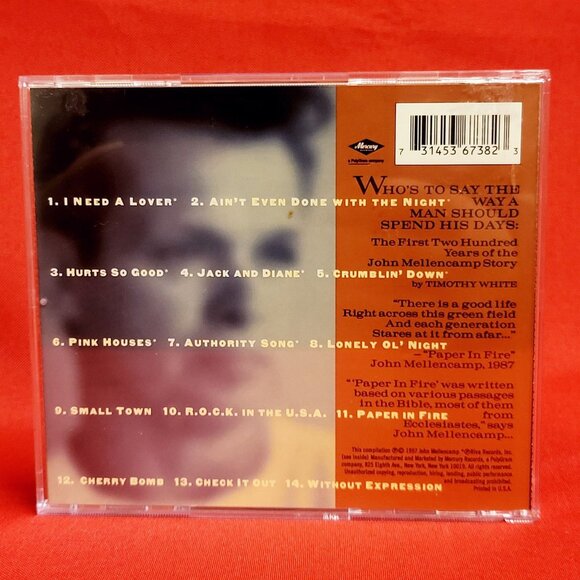 John Mellencamp The Best That I Could Do 1978 - 1988 Audio CD 1997 - Picture 2 of 8